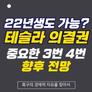 22년생 지안이에게 테슬라 의결권 행사 문자가 왔어요.