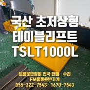 (토비카 TOVICA) 국산 초저상형 테이블리프트 추천 / 1톤 저상리프트 TSLT1000L 부산 강서구 대저동 연구소 납품현장 / FM물류운반기계