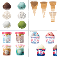 [어린이집 자료] 여름 - 아이스크림 가게 놀이 이미지 자료(+베스킨라빈스)