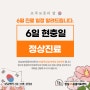 6월 공휴일(현충일) 진료 안내_잠실송파동물병원, 잠실ON동물의료센터