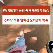 부산 맨발걷기 회동수원지 땅뫼산 황토숲길 둘레길 피톤치드 양지집 오리고기