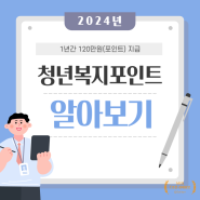 2024년 청년복지포인트 1년에 120만원(포인트) 받는 혜택 알아보기!