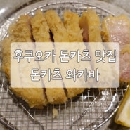 후쿠오카 텐진 텐진역 돈가스 맛집 돈카츠와카바