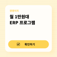 월 1만원대 ERP 프로그램 경영이지 - 사용자 맞춤 환경설정 (1)