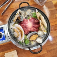 남양주 맛집 고집통문어칼국수 : 갑오징어튀김, 통문어칼국수