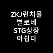 ZKJ 코인 런치풀 참여와 STG 상장 아쉬움 등