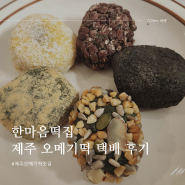 한마음떡집 제주 오메기떡 택배 후기 부모님선물추천