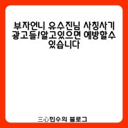 부자언니 유수진님 사칭사기 광고들!알고있으면 예방할수 있습니다.