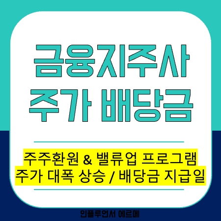 BNK금융지주 JB금융지주 한국금융지주 kb국민은행 주가 배당금 배당일 : 네이버 블로그