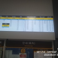부산 종합버스 터미널 시간표(2024-06-01 현재)