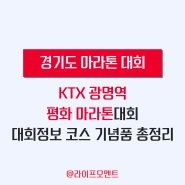 2024 KTX 광명역 평화 마라톤 대회 신청 코스 기념품 총정리
