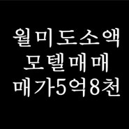인천 중구 월미도 소액 모텔매매 매매가 5억8천 객실15개