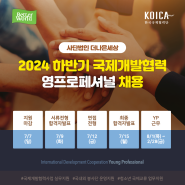 [채용] 2024년 하반기 국제개발협력 영프로페셔널(YP)