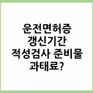 운전면허증 갱신 기간 확인, 지나면 과태료?