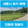 세종시 전동면 청람리 토지 매매 투자용 추천 세종 땅