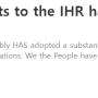 WHO의 새 국제보건규정(IHR) 채택