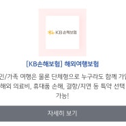 해외여행준비 KB손해보험 다이렉트 해외여행자보험 추천 및 가입방법