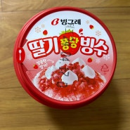 [신상 아이스크림 리뷰] 빙그레 딸기 퐁당 빙수 / 해태 찐절미 빙수