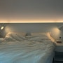 [w.21] 신혼 침대 한샘 유로503 뉴트럴 화이트 침대 루바형 q/k 디자인파크 목동점