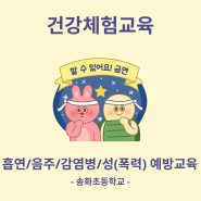 [태양교육]건강체험교육_ 송화초등학교(화성)에 다녀왔어요!