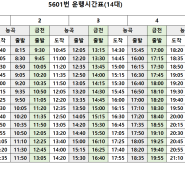 |정보| 경기도 시흥 5601번 버스 최신 시간표 |24.05.15 ~|