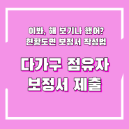 이봐, 해 보기나 했어? 보정서 제출 양식 작성 방법 다가구주택 건축물 현황도 그리기 법원 경매 인도명령