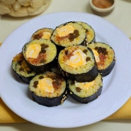 김치김밥 만들기 이왕이면 단백질 계란 김밥 맛있게 싸는법