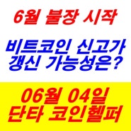 [코인헬퍼] 6월 불장의 시작, 비트코인 전망 분석 신고가 갱신 가능한 것인가?