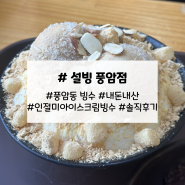 풍암호수공원 근처 카페 설빙 풍암점 / 신메뉴 인절미 아이스크림 빙수 솔직후기