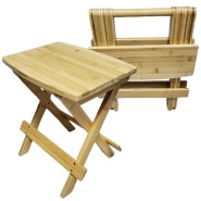 휴대용 접이식 대나무 의자 원목 카페 간이 나무 의자