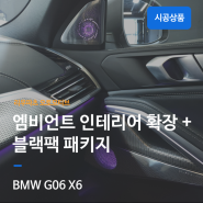 BMW X6 엠비언트 인테리어 확장 튜닝 + 블랙팩 패키지
