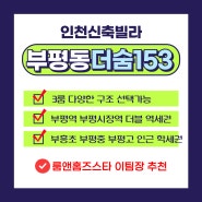 인천신축빌라 부평구 부평동 더숨153 분양 매매