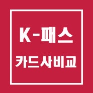 K패스 카드(BC, 신한, KB, 삼성, 우리, 현대, IBK, 농협) 혜택 비교하기!!