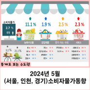 2024년 5월 (서울, 인천, 경기)소비자물가동향