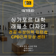 싱가포르유학 래플스 디자인 대학 전공 수상이력 인턴쉽 CPD 센터