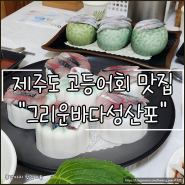 제주도 맛집, 고등어회 성산일출봉횟집으로 그리운바다성산포 추천