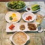 오늘아침밥상 텃밭 요리 고수 상추 겉절이