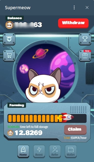 아발란체 최초 텔레그램 채굴 프로젝트 : Supermeow 채굴 방법 소개 : 네이버 블로그