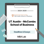 2024-2025 UT Austin McCombs Deadlines