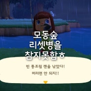 모동숲 리셋병을 참지 못하고...