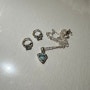 여자 목걸이 추천 실버 주얼리 브랜드 블루도프 목걸이 Blue topaz necklace, Heart hoop earring 후기 착샷 O