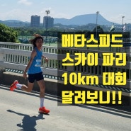아식스 메타스피드 스카이 파리 신고 10km 코스 기록주 달려본 후기 │ feat. 양평이봉주마라톤 대회