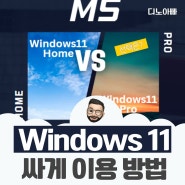 윈도우11 홈 프로 차이 windows11 전격 비교 OEM DSP FPP ESD