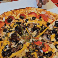신용산 피자 페이스오프 매운맛 피자 맛집