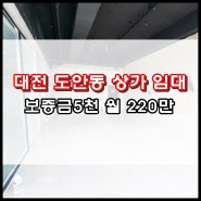 대전 도안동 메인도로변 1층 공실 상가 임대 20평 위치 최상