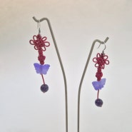 라벤더옥 나비 전통매듭 귀걸이 (한정품)