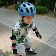 7살 어린이 인라인스케이트 타기 도전