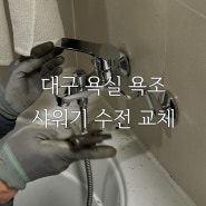 대구 욕실 욕조 샤워기 수전 교체 진천역AK그랑폴리스 작업