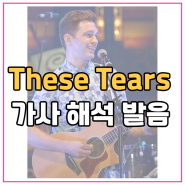 앤디그래머 these tears 가사 해석 한국어발음