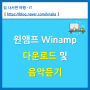 윈앰프 Winamp V 5.9.2 다운로드 추억의 미디어 플레이어 윈엠프로 음악 듣기